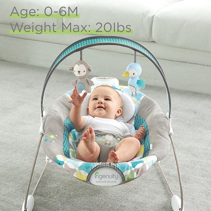 Ingenuity® - Ingenuity by Bright Starts SmartBounce Automatic Baby Bouncer Seat - Ridgedale