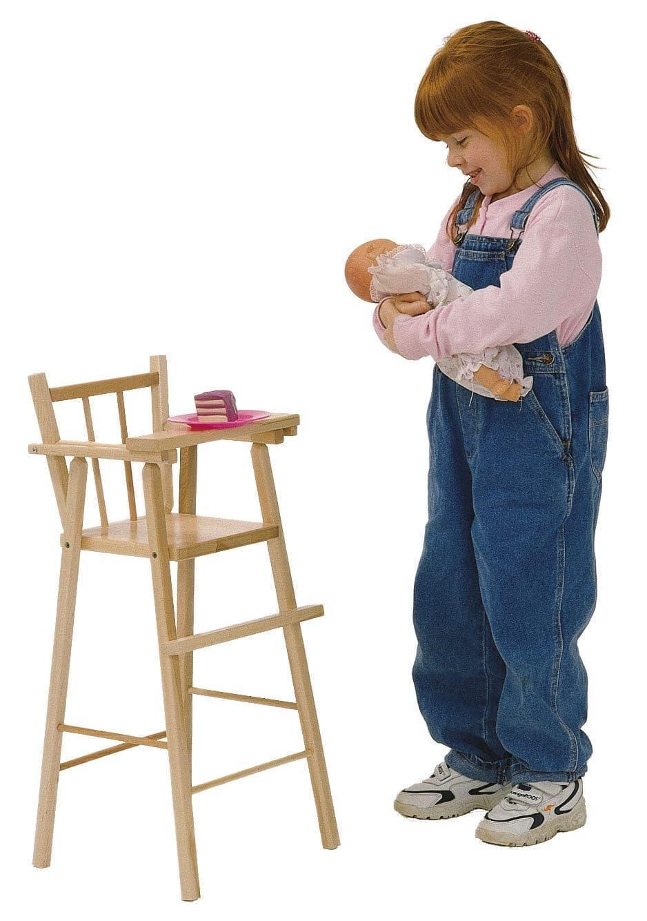 J.B. Poitras® - J.B. Poitras Economical Maple Doll Highchair
