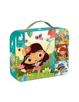 Janod® - Janod 4 Seasons Children Jigsaw Puzzles - Set of 4 Puzzles