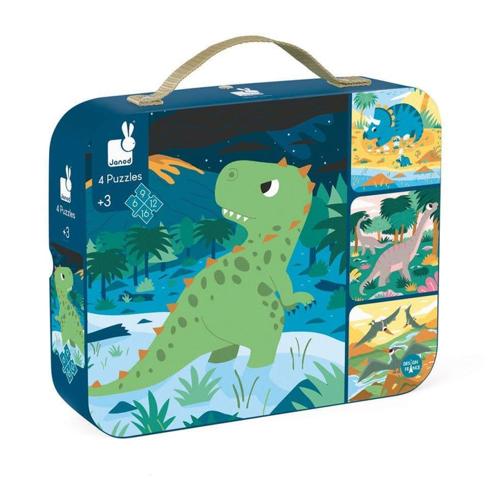 Janod® - Janod Jigsaw Puzzle 4-in-1 Dinosaurs