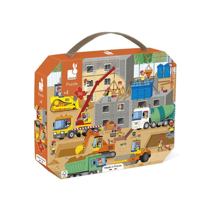 Janod® - Janod Jigsaw Puzzle Construction Site - 36pcs