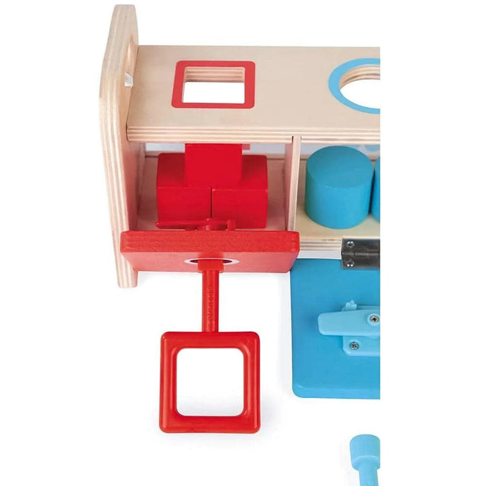 Janod® - Janod Wooden Shape Sorter with Keys