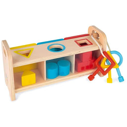 Janod® - Janod Wooden Shape Sorter with Keys