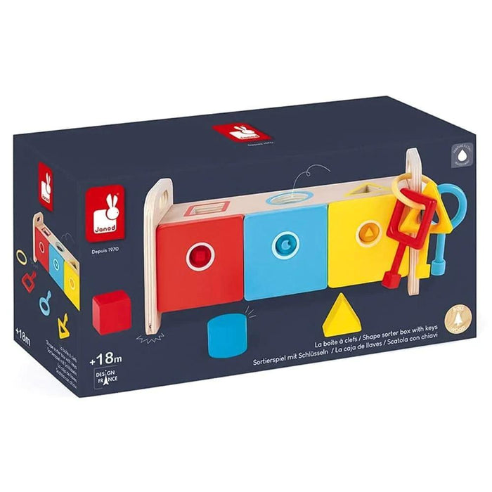 Janod® - Janod Wooden Shape Sorter with Keys