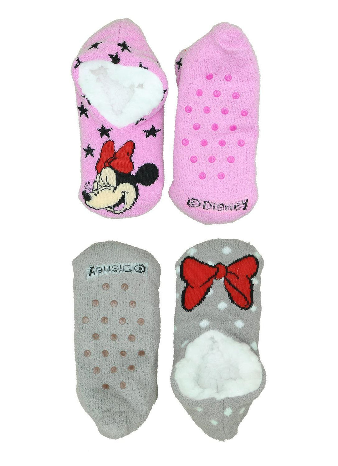 Jellifish - Jellifish Girls Minnie Mouse Slipper Socks - 2 Pack