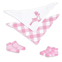 Jesse+Lulu® - Jesse & Lulu 4 Piece Bib and Sock Set
