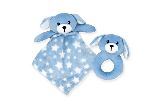Jesse+Lulu® - Jesse & Lulu Baby Nunu Animal Plush With Ring Rattle 2 Piece Set