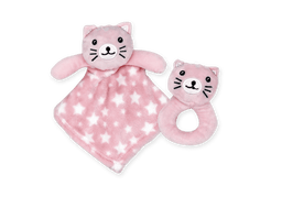 Jesse+Lulu® - Jesse & Lulu Baby Nunu Animal Plush With Ring Rattle 2 Piece Set