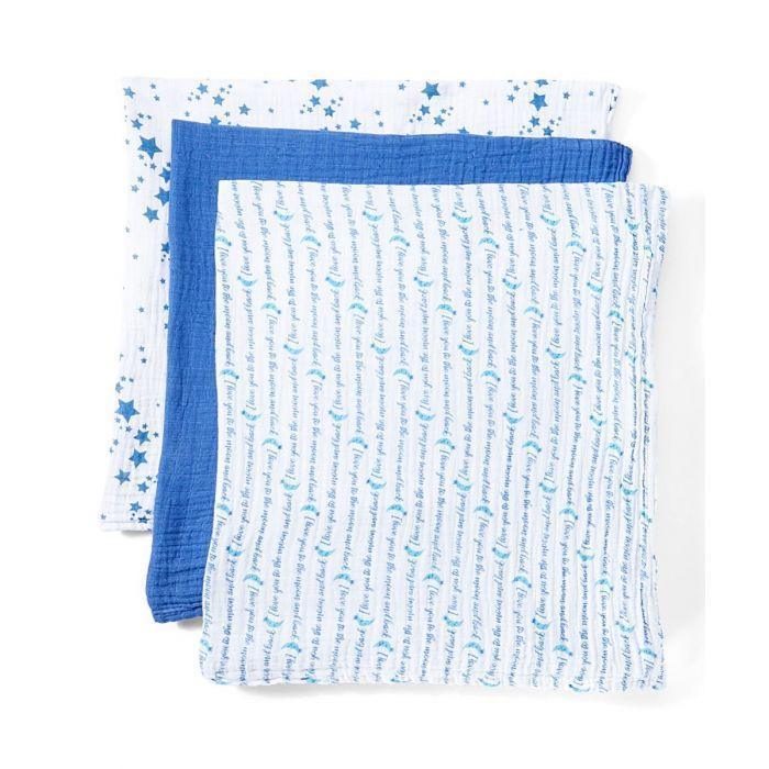 Jesse+Lulu® - Jesse+Lulu Muslin Swaddle Blankets - 3 Pack