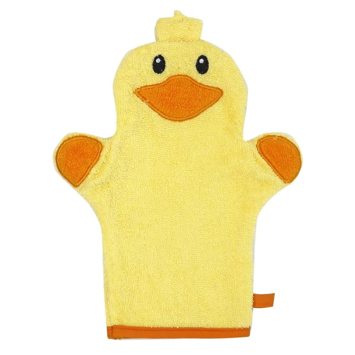Jesse+Lulu® - Jesse+Lulu® 100% Cotton Bath Mitt - Yellow Duck