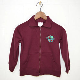 Johnson's Creation® - Allion Elementary School Burgundy Fleece Cardigan