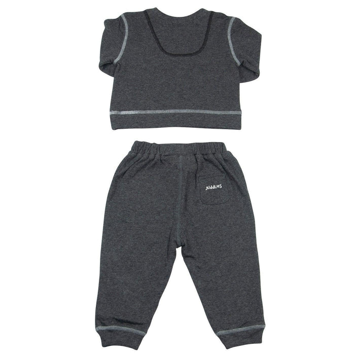 Juddlies Designs® - Juddlies 2PC Jogger Set Charcoal Fleck