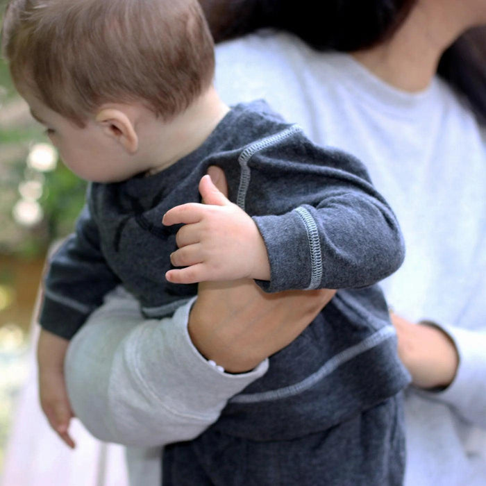 Juddlies Designs® - Juddlies 2PC Jogger Set Charcoal Fleck