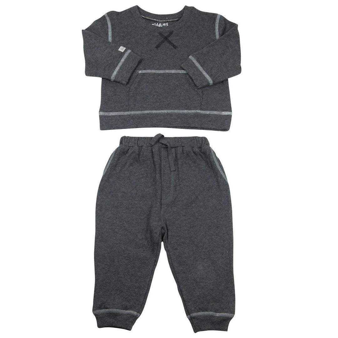 Juddlies Designs® - Juddlies 2PC Jogger Set Charcoal Fleck