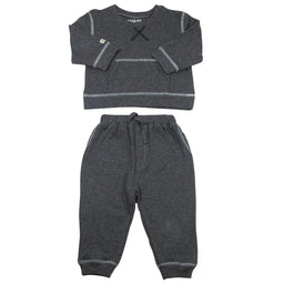 Juddlies Designs® - Juddlies 2PC Jogger Set Charcoal Fleck