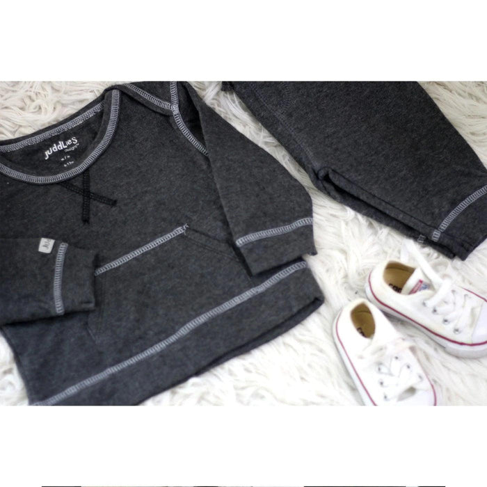Juddlies Designs® - Juddlies 2PC Jogger Set Charcoal Fleck