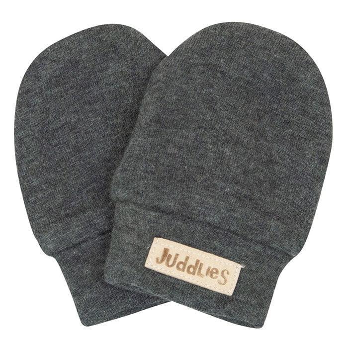 Juddlies Designs® - Juddlies Designs Breathe Eze Collection - Organic Cotton Scratch Mitts - Charcoal Fleck