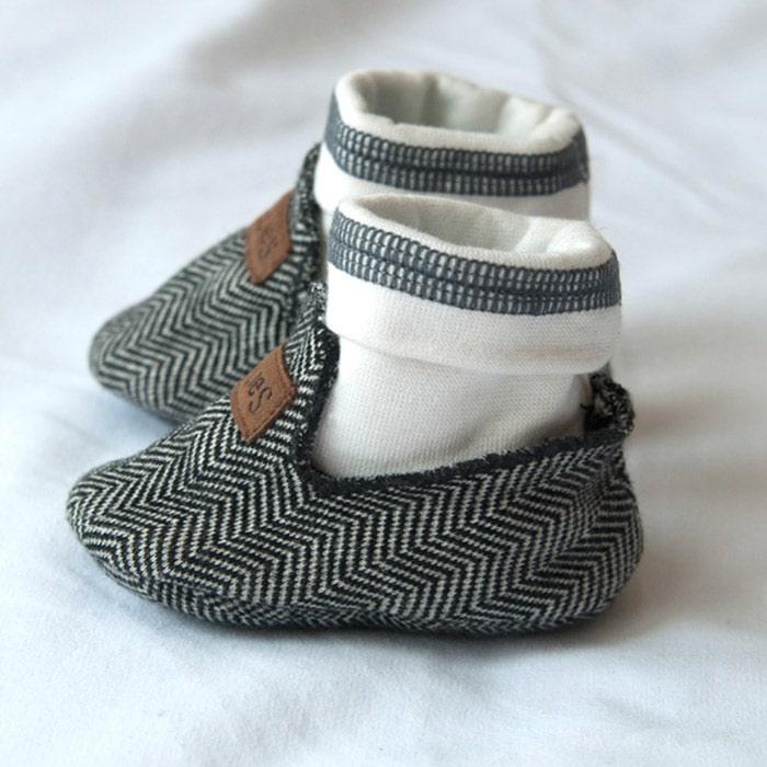 Juddlies Designs® - Juddlies Designs Cottage Collection - Organic Cotton - Little Feet Slippers