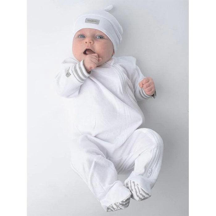 Juddlies Designs® - Juddlies Designs Essentials Collection - Organic Cotton Knot Hat - 0-3m - White