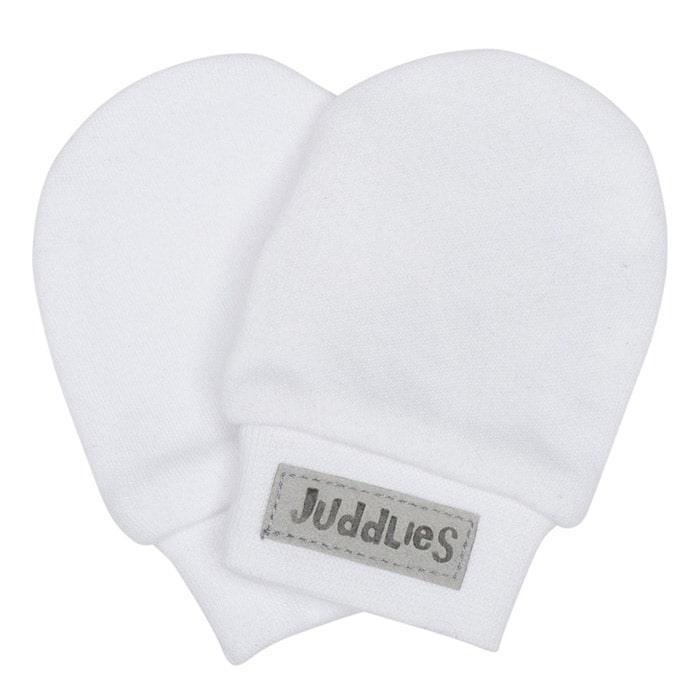 Juddlies Designs® - Juddlies Designs Essentials Collection - Organic Scratch Mitts - 1 pair - White