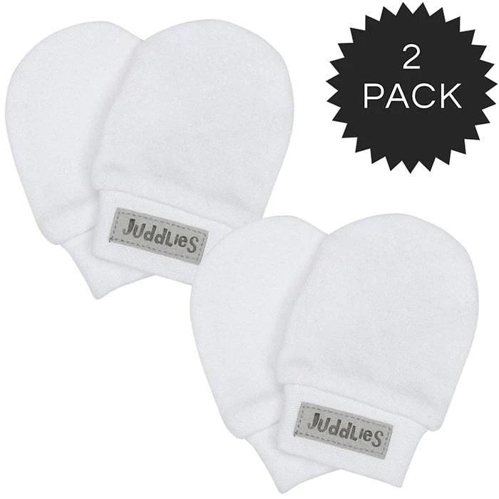 Juddlies Designs® - Juddlies Designs Essentials Collection - Organic Scratch Mitts - 2 pairs - White