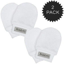 Juddlies Designs® - Juddlies Designs Essentials Collection - Organic Scratch Mitts - 2 pairs - White