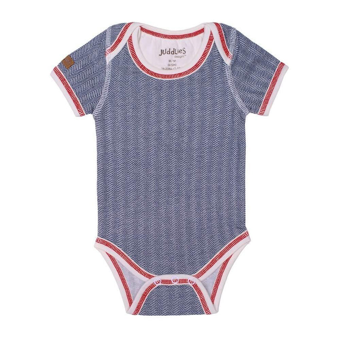 Juddlies Designs® - Juddlies Designs Organic Cottage - S/S Body Tee Lake Blue