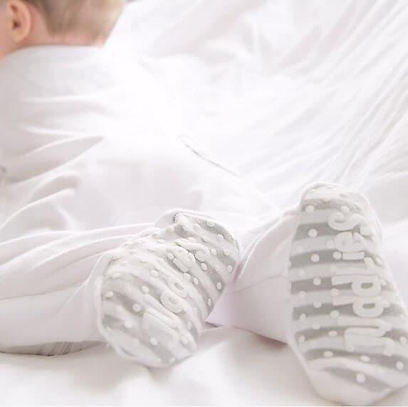 Juddlies Designs® - Juddlies Designs Organic Sleeper- White/Grey