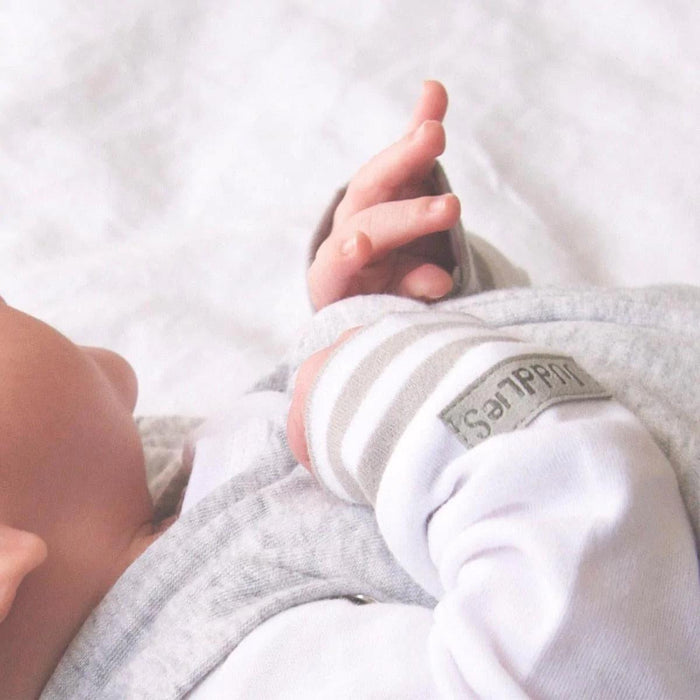 Juddlies Designs® - Juddlies Designs Organic Sleeper- White/Grey