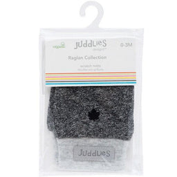 Juddlies Designs® - Juddlies Designs Raglan Collection - Organic Cotton Scratch Mitts - Graphite Black