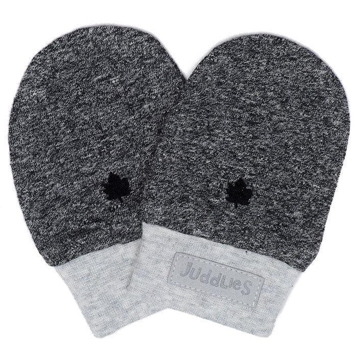 Juddlies Designs® - Juddlies Designs Raglan Collection - Organic Cotton Scratch Mitts - Graphite Black