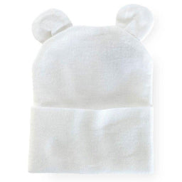 Kids Central - Kids Central Newborn Hat - Ears - White