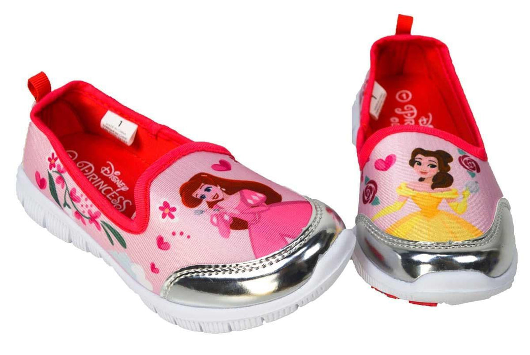 Kids Shoes Disney Princess Youth Girls Slip on Canvas Shoes 11