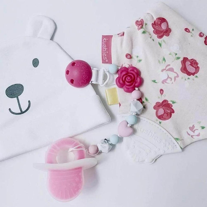 Kushies® - Kushies Chew Bib – 2-in-1 Bandana Bib with Built-in Teether