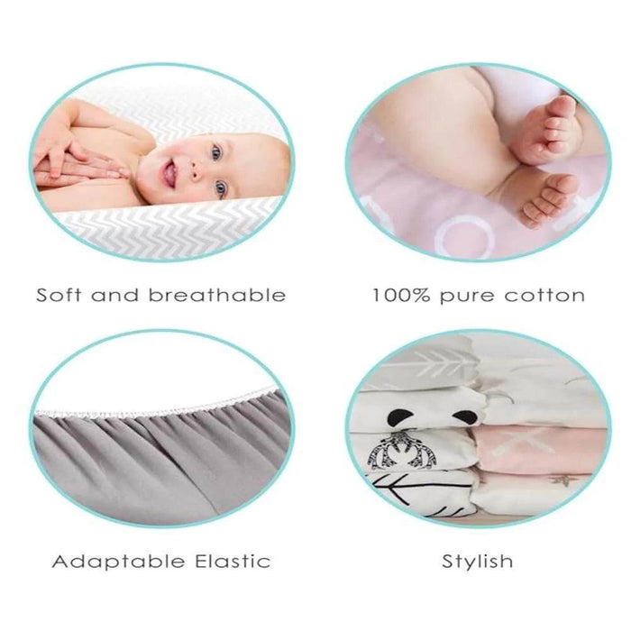 Kushies® - Kushies Flannel | Changing Pad Cover w/ Slits for Safety Straps