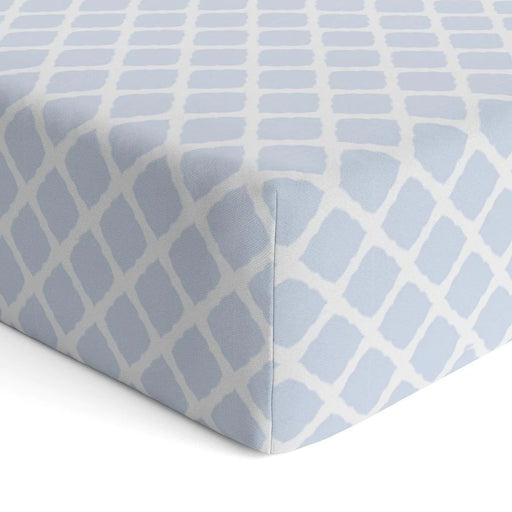 Kushies® - Kushies Flannel | Crib Sheet - Lattice Blue