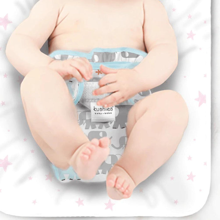 Kushies® - Kushies Flannel | Flat Changing Pad - Pink Scribble Stars