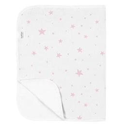 Kushies® - Kushies Flannel | Flat Changing Pad - Pink Scribble Stars