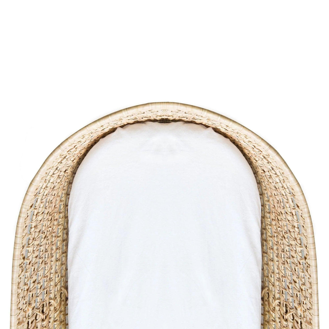 Kushies® - Kushies Flannel | Multi-Fit Adjustable Bassinet Sheet - White