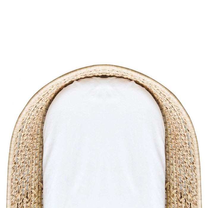 Kushies® - Kushies Flannel | Multi-Fit Adjustable Bassinet Sheet - White