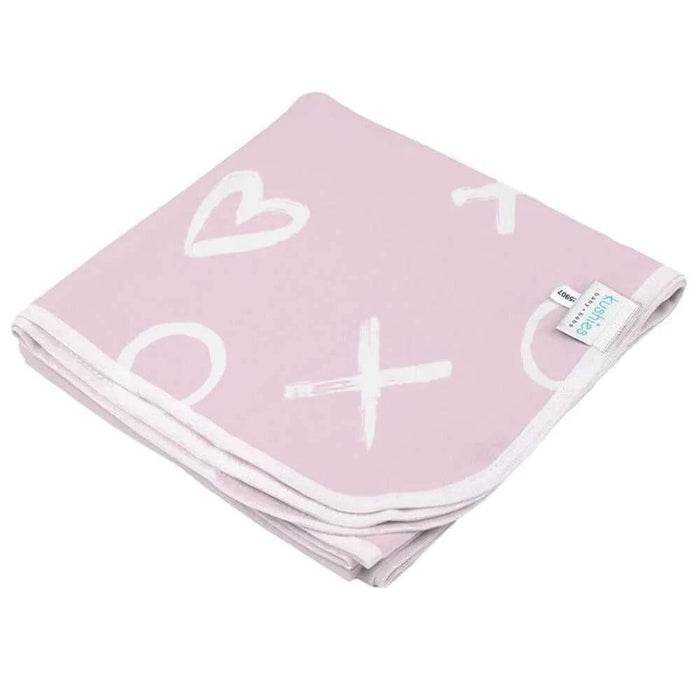 Kushies® - Kushies Flannel | Receiving Blanket - Pink XO
