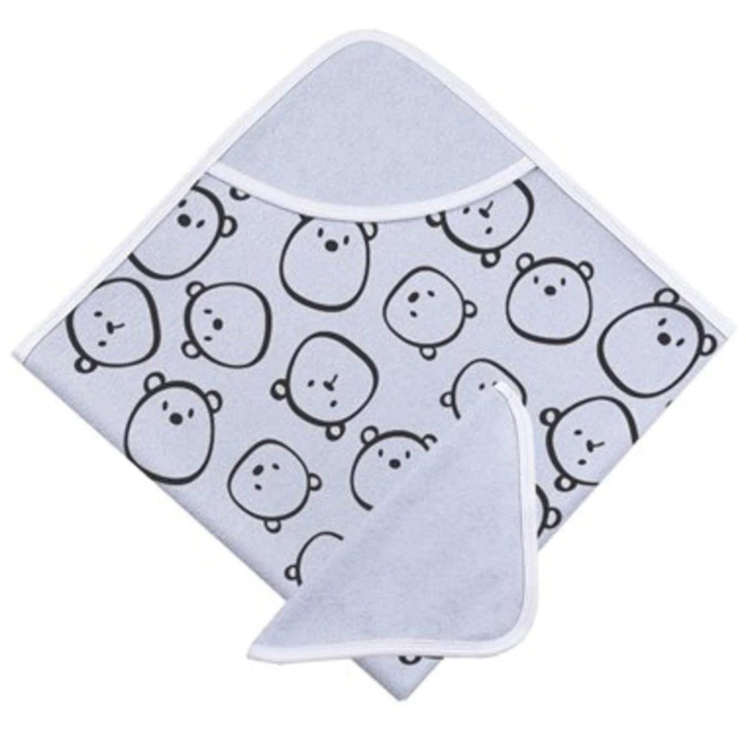 Kushies® - Kushies Hooded Bath Towel & Washcloth Set - Blue Bears
