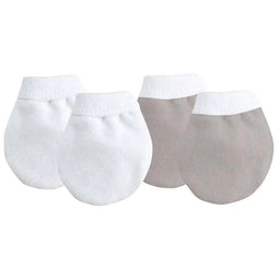 Kushies® - Kushies Organic | No Scratch Mittens | 2Pack - Grey