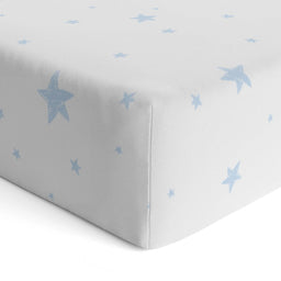 Kushies® - Kushies Playard Sheet - Blue Scribble Stars