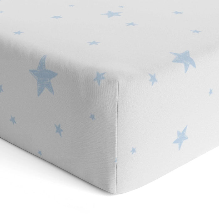Kushies® - Kushies Playard Sheet - Blue Scribble Stars