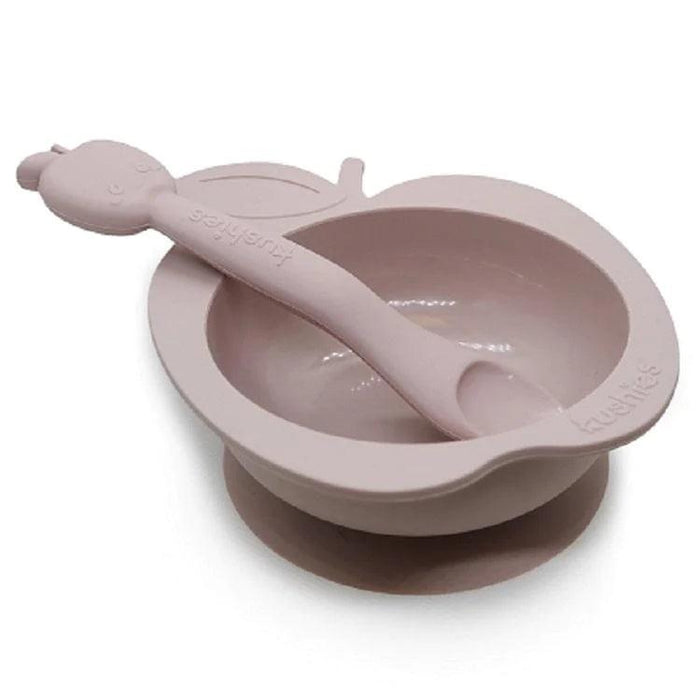 Kushies® - Kushies Silibowl Bowl & Spoon - Rose