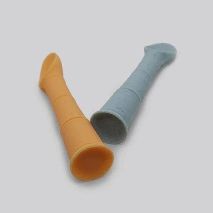 Kushies® - Kushies Silipop Spoons -Papaya & Seafoam