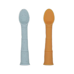 Kushies® - Kushies Silipop Spoons -Papaya & Seafoam