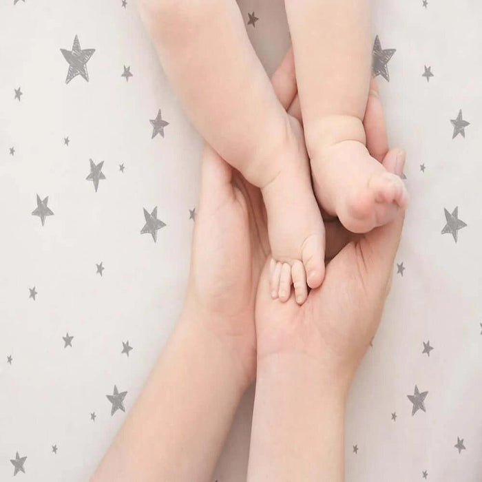 Kushies® - Kushies Terry | Portable Changing Pad - Grey Scribble Stars