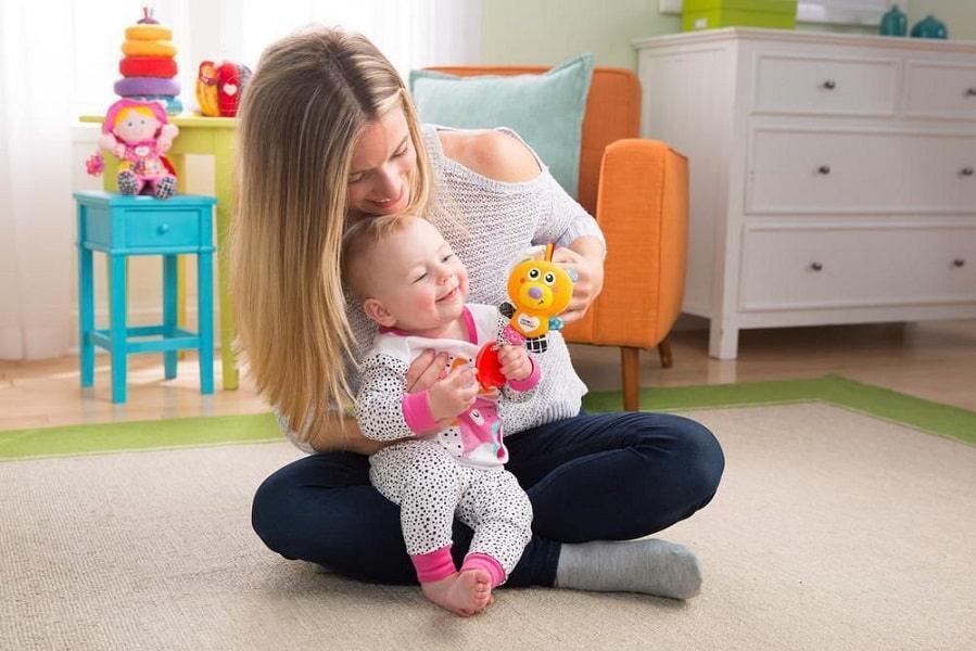 Lamaze® - Lamaze Basha the Bear - Hookable Baby Toy